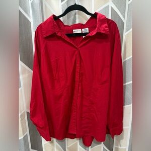 White Stag Red Button-Down Shirt